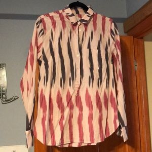 Long long shirt and button 3/4 down